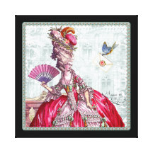 Marie Antoinette with Fan Stretched Canvas Prints