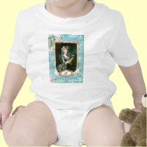 Marie Antoinette with Pink Roses and Lace t-shirts