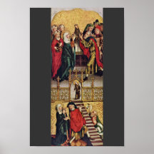 Marienaltar Left Wing Inside: The Temple, Mary By Poster