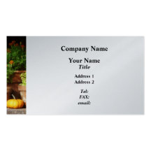 Marigolds and Pumpkins  - Platinum Finish Business Card