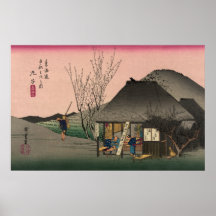 Mariko, 53 stations of the Tokaido Road, Hiroshige Print