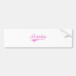 Marin Classic Style Name Bumper Stickers