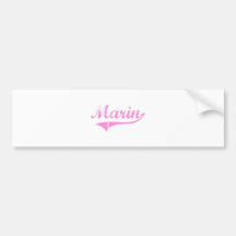 Marin Classic Style Name Bumper Stickers