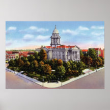 Marion Indiana Court House Poster