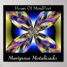 Mariposa Metalicado Posters