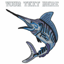 Marlin  - add your text - father's day embroidered polo shirt