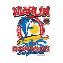 Marlin Davidsons Surfboards Post Card