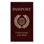 maroon passport business card template