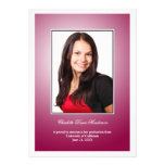 Maroon red custom photo graduation announcement