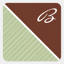 Maroon & Sage Green Sticker
