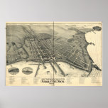 Marquette Michigan 1897 Antique Panoramic Map Poster