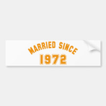 married 1972 autosticker