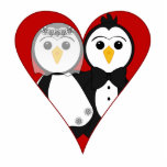 Married Heart Penguins Photo Cutout
