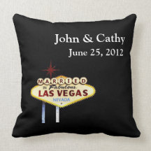 MARRIED In Las Vegas Personalised American MoJo Pi Pillow