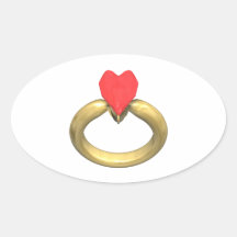 Marry Me Oval Sticker