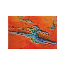 Mars landscape wrapped canvas stretched canvas print