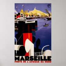 Marseille Vintage Travel Poster Ad Retro Prints