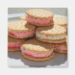 Marshmallow Cookies on a Plate Magnet