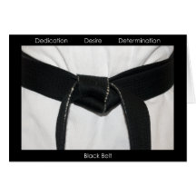 Martial Arts Black Belt Congratulations Greeting Cards