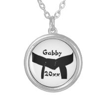 Martial Arts Black Belt Necklace