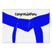 Martial Arts Blue Belt Congratulations Card