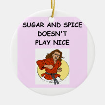 martial arts christmas ornament