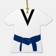 Martial Arts Dark Blue Belt Uniform Ornament