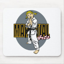Martial Arts Girl Mouse Pad