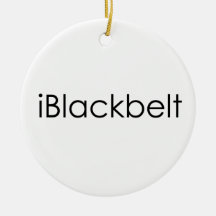 Martial Arts iBlackbelt Round Ornament