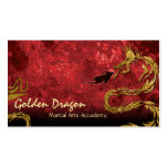 Martial Arts Karate Business Card Golden Dragon