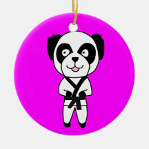 Martial Arts Panda Bear Ornament
