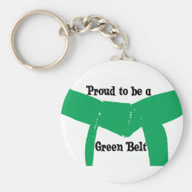 Martial Arts Proud to be a Green Belt Keychain