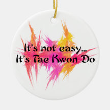 Martial Arts Taekwondo Round Ornament