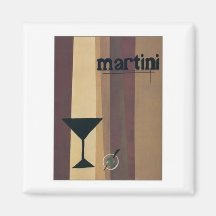 Martini (brown Stripes) Fridge Magnets
