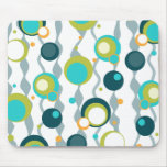 Martini Bubbles White and Green Mousepad