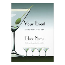 Martini Cocktails Invitation Template