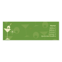Martini Dazzle - Skinny Business Card Templates
