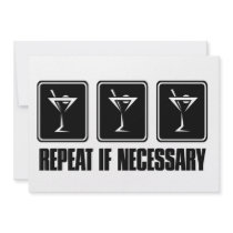 Martini Drink Signs - Repeat if Necessary