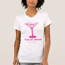 Martini Glass & Ring Maid of Honour Shirt