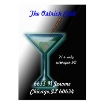 martini lunch business card