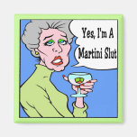 Martini Slut Cartoon Refrigerator Magnet