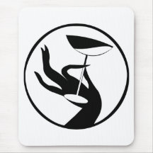 Martini Time High Fashion Art Deco Design Mousemat
