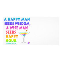 MARTINI ZEN: Wise Man Seeks Happy Hour  Photo Card