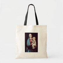 Mary And Christ Child By Raffael (Best Quality) Canvas Bags