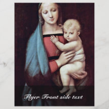 Mary And Christ Child By Raffael (Best Quality) Custom Flyer