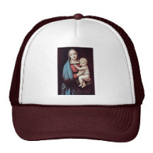 Mary And Christ Child By Raffael (Best Quality) Mesh Hat
