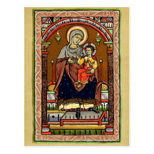 Mary and Jesus Post Card