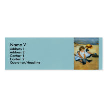 Mary Cassatt's Children on the Beach  (1884) Business Cards
