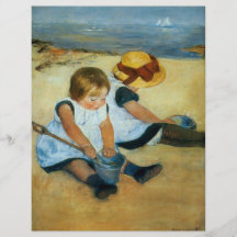Mary Cassatt's Children on the Beach  (1884) Flyer