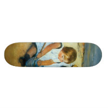 Mary Cassatt's Children on the Beach  (1884) Custom Skateboard